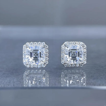 MuShan Designer Jewelry 925 Sterling Silver Earrings Dangle Artisan 1CT Moissanite Mother Day Girls Platinum Plated MST Patent