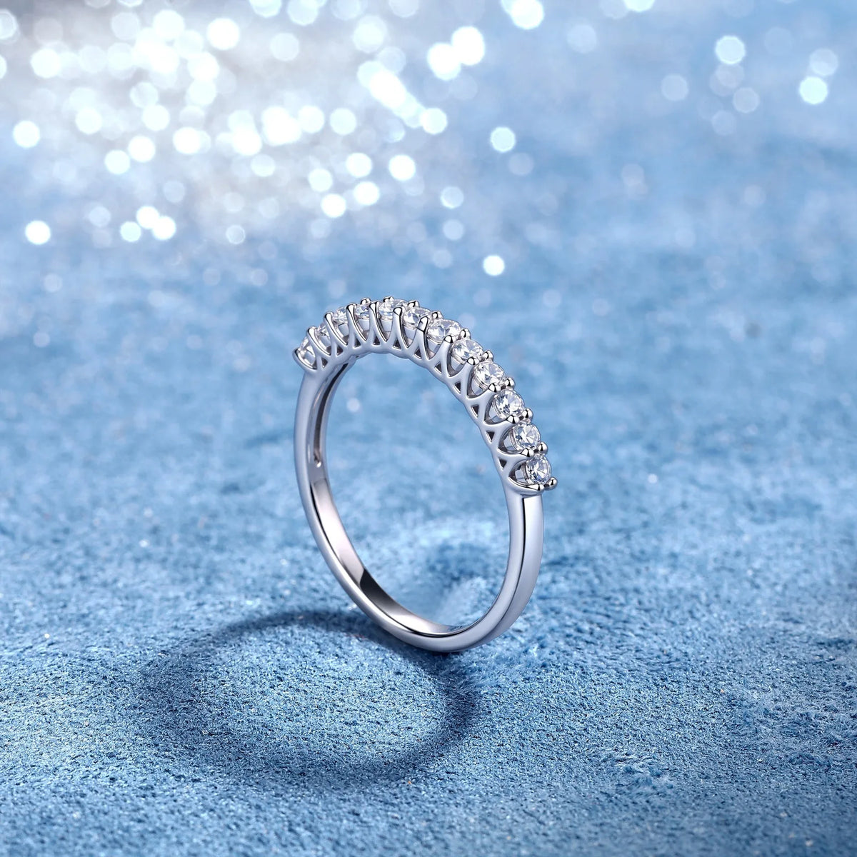 MUSHAN Luxury Jewelry 925 Sterling Silver Ring Band Women GRA Certificated Moissanite Diamond Emerald D Color Rings Fine Jewelry