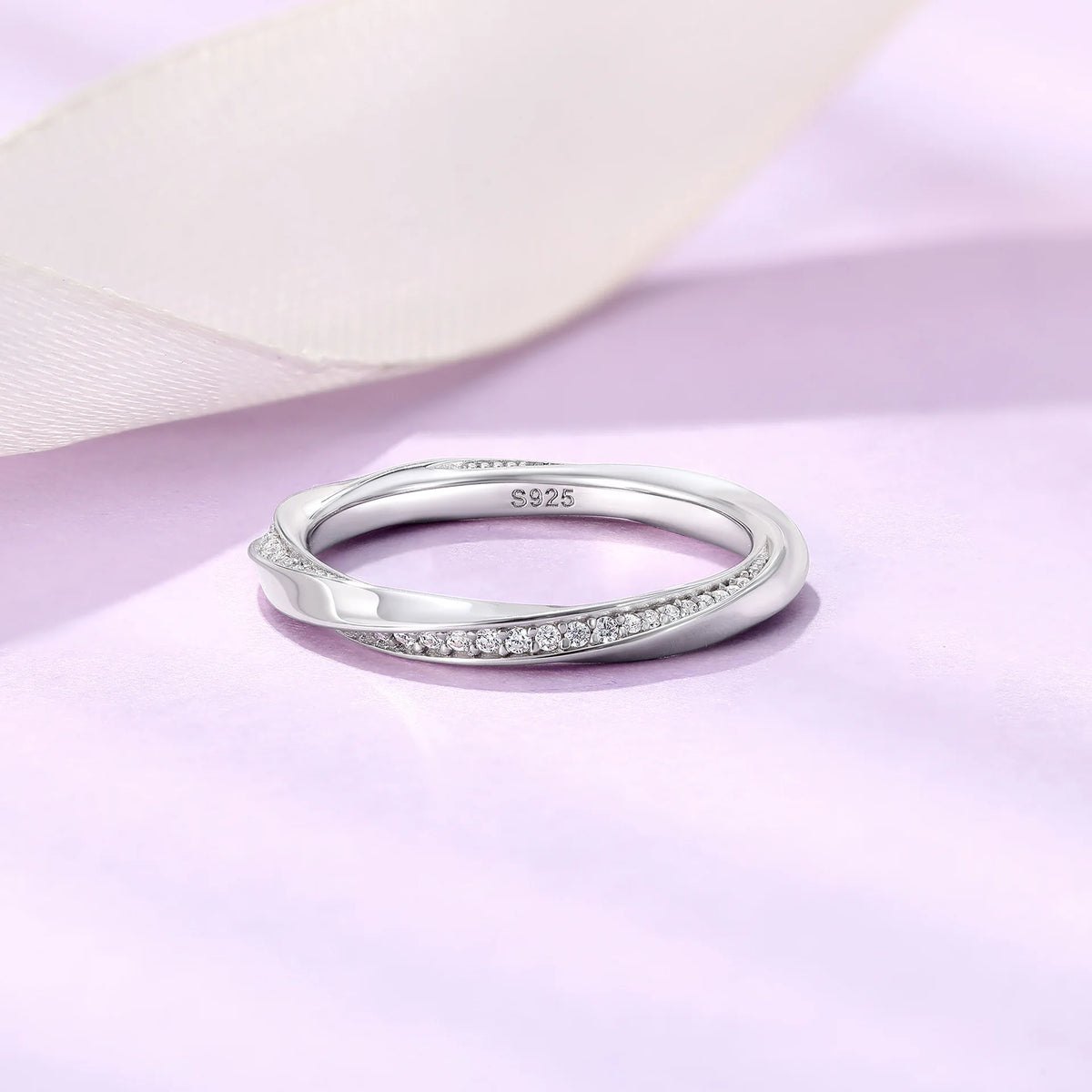 Anillo de plata de ley 925 marca MuShan con circonita de grado 7A, corazón romántico para dama, joyería fina bañada en rodio