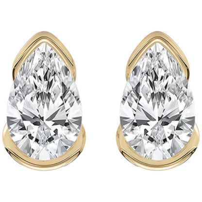 Pendientes de diseño MUSHAN de plata de ley 925, elegantes pendientes ovalados con moissanita color D VVS1, accesorios con diamantes