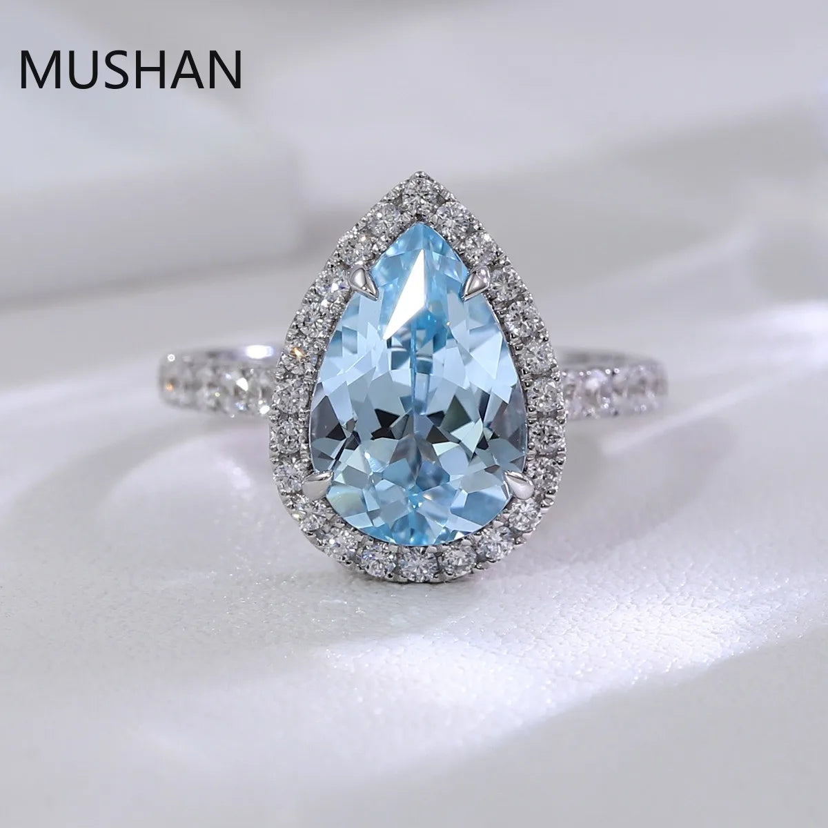 MUSHAN Luxury Custom 14K 18K Gold Rings Band Jewelry With Moissanite Diamond Lab Grown Gemstones Diamond Wedding Ring For Women