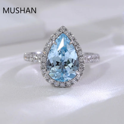 MUSHAN Luxury Custom 14K 18K Gold Rings Band Jewelry With Moissanite Diamond Lab Grown Gemstones Diamond Wedding Ring For Women