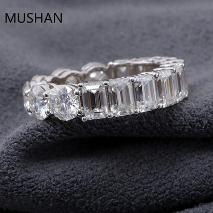 MUSHAN Luxury Custom 14K 18K Gold Rings Band Jewelry With Moissanite Diamond Lab Grown Gemstones Diamond Wedding Ring For Women