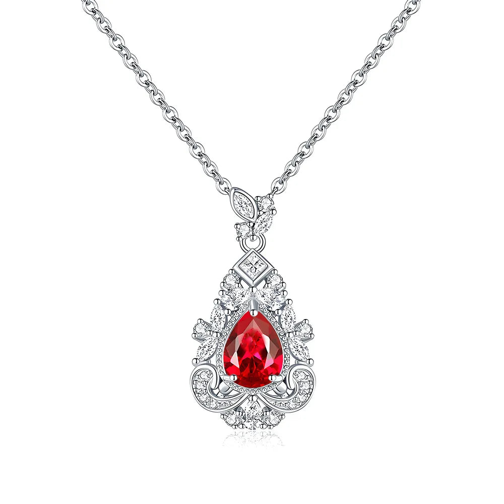 MuShan Jewelry 925 Sterling Silver Necklace Pendant Chain HCD Diamonds Minimalist Style Luxury Jewelry Women Necklaces Jewelry