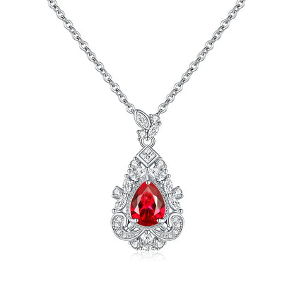 MuShan Jewelry 925 Sterling Silver Necklace Pendant Chain HCD Diamonds Minimalist Style Luxury Jewelry Women Necklaces Jewelry