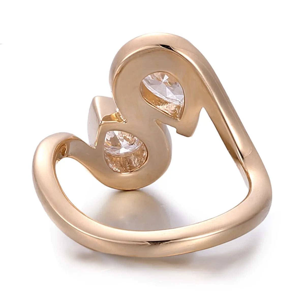 MUSHAN Bespoke Luxury Jewelry D Color VVS1 Level Pear Moissanite Diamond Ring Band For Women 10K 14K 18K Gold Rings Fine Jewelry