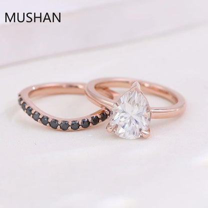 MUSHAN Luxury Custom 14K 18K Gold Rings Band Jewelry With Moissanite Diamond Lab Grown Gemstones Diamond Wedding Ring For Women
