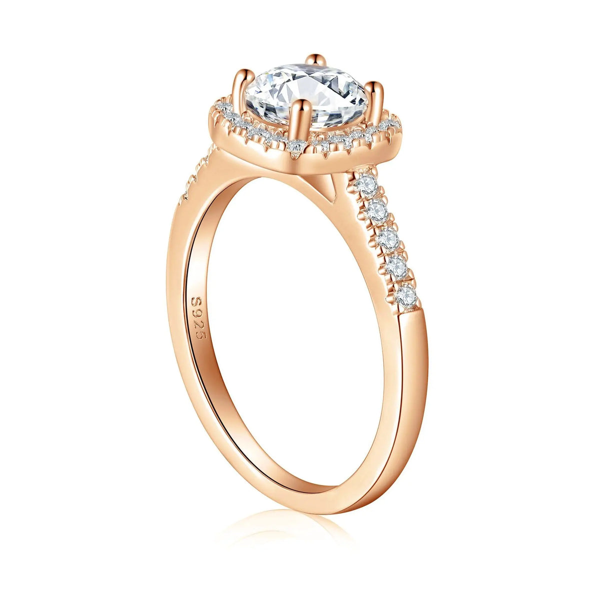 MuShan Jewelry 925 Sterling Silver Ring Wedding Band High Carbon Diamond Bride Gift Elegant Jewelry Women Rings Fine Jewelry
