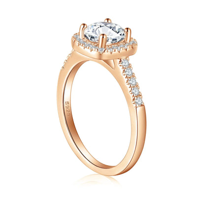 MuShan Jewelry 925 Sterling Silver Ring Wedding Band High Carbon Diamond Bride Gift Elegant Jewelry Women Rings Fine Jewelry