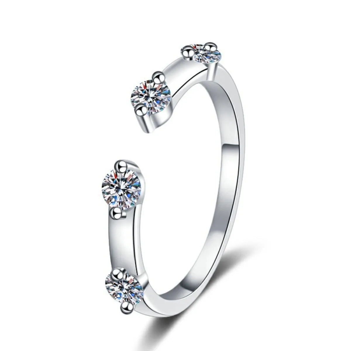 MUSHAN Luxury Jewelry 925 Sterling Silver Ring Band Women GRA Certificated Moissanite Diamond Emerald D Color Rings Fine Jewelry