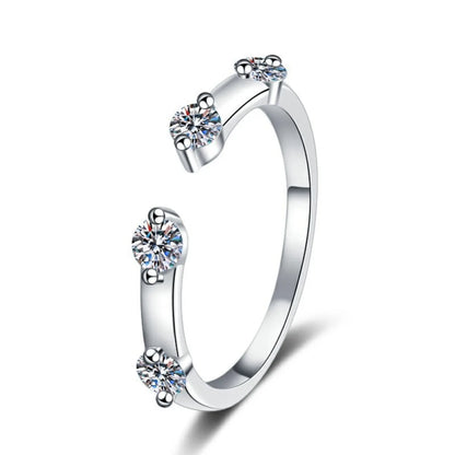 MUSHAN Luxury Jewelry 925 Sterling Silver Ring Band Women GRA Certificated Moissanite Diamond Emerald D Color Rings Fine Jewelry
