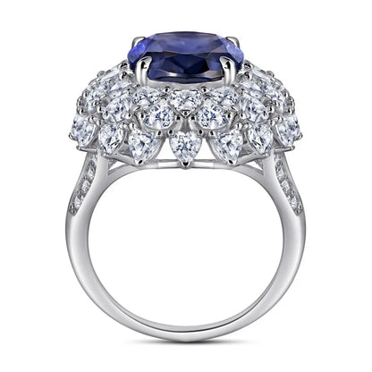 MuShan Jewelry 925 Sterling Silver Ring Wedding Band High Carbon Diamond Birthday Gift Cocktail Party Women Rings Fine Jewelry