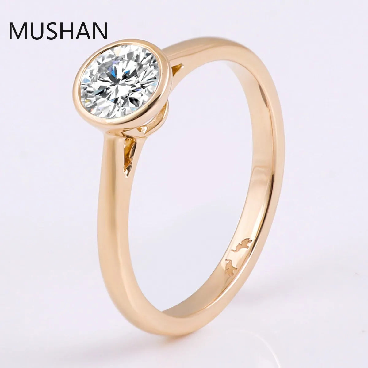 MUSHAN Luxury Custom 14K 18K Gold Rings Band Jewelry With Moissanite Diamond Lab Grown Gemstones Diamond Wedding Ring For Women