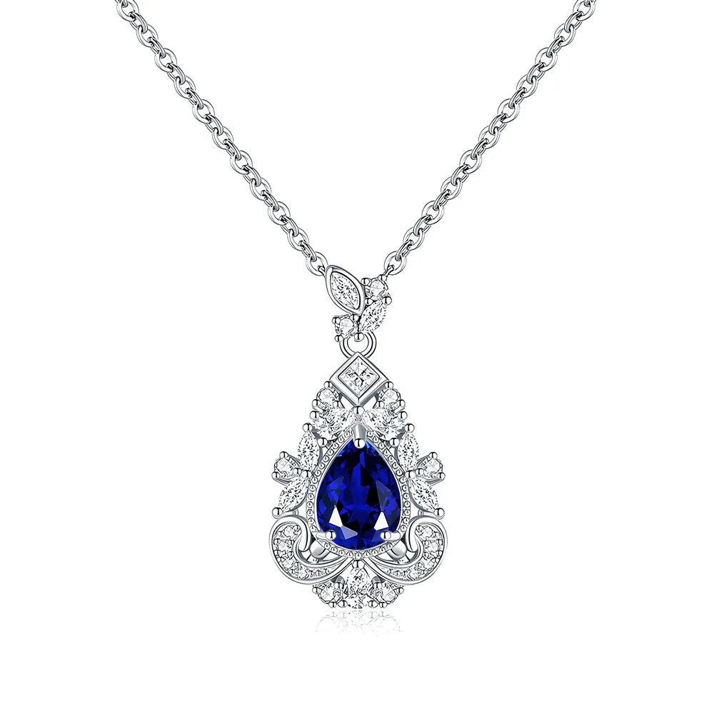 MuShan Jewelry 925 Sterling Silver Necklace Pendant Chain HCD Diamonds Minimalist Style Luxury Jewelry Women Necklaces Jewelry