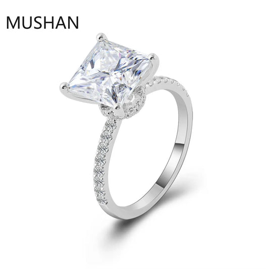 MUSHAN Luxury Custom 14K 18K Gold Rings Band Jewelry With Moissanite Diamond Lab Grown Gemstones Diamond Wedding Ring For Women