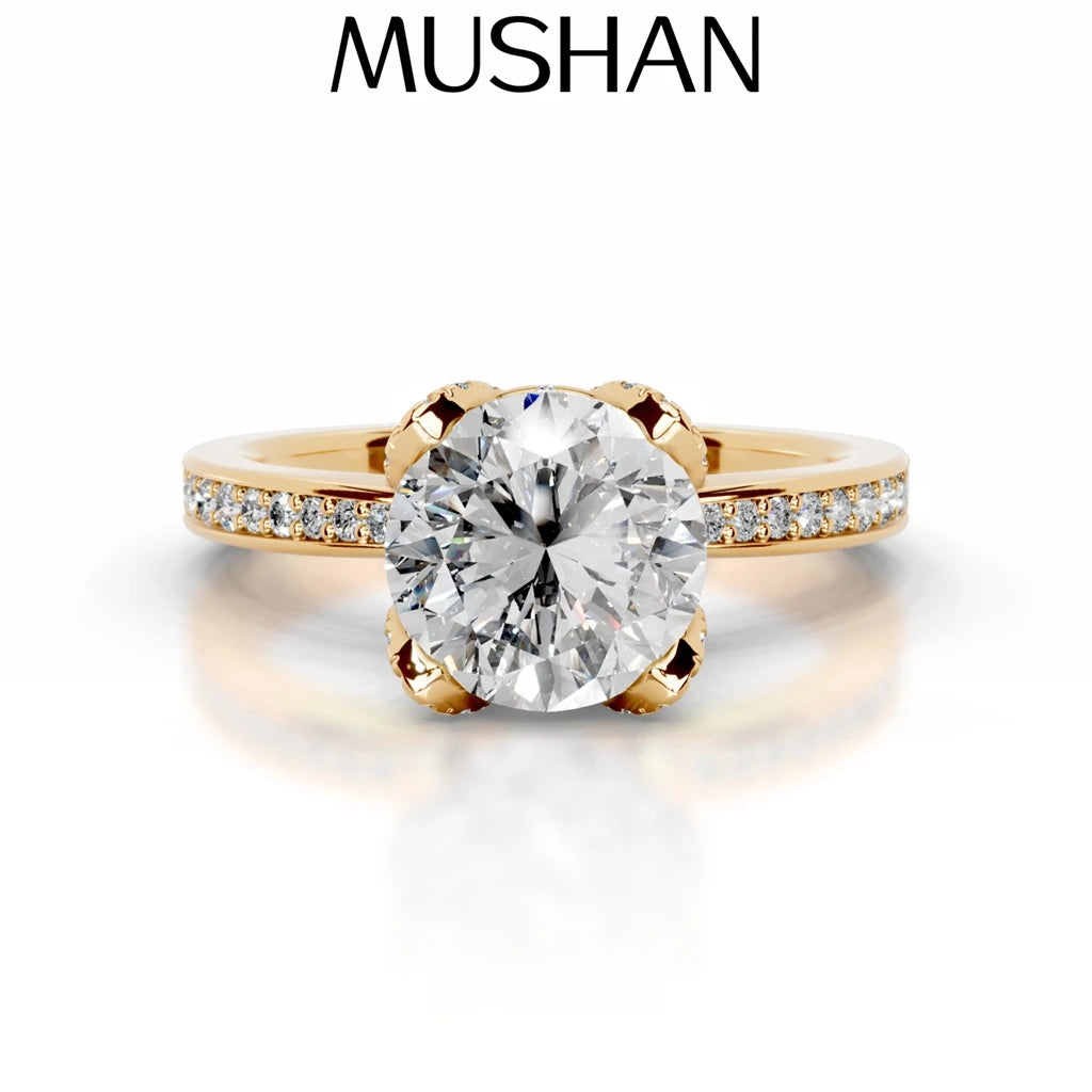 MUSHAN Custom Jewelry 925 Sterling Silver Ring Moissanite D Color VVS Fine Youthful 925 Sterling Silver Rings Diamond Accessorie