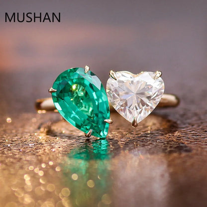 MUSHAN Luxury Custom 14K 18K Gold Rings Band Jewelry With Moissanite Diamond Lab Grown Gemstones Diamond Wedding Ring For Women