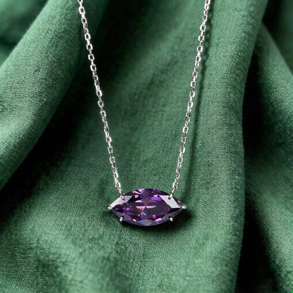 MuShan Jewelry 925 Sterling Silver Necklace Pendant Chain HCD Gemstones Bachelorette Gift Trendy Style Women Necklaces Jewelry