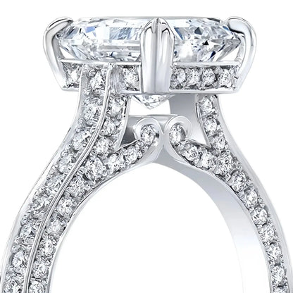 MUSHAN Custom Jewelry 925 Sterling Silver Ring 7A CZ Gemstones Luxury HCD Gemstones Jewelry s925 Silver Ring Band Accessories