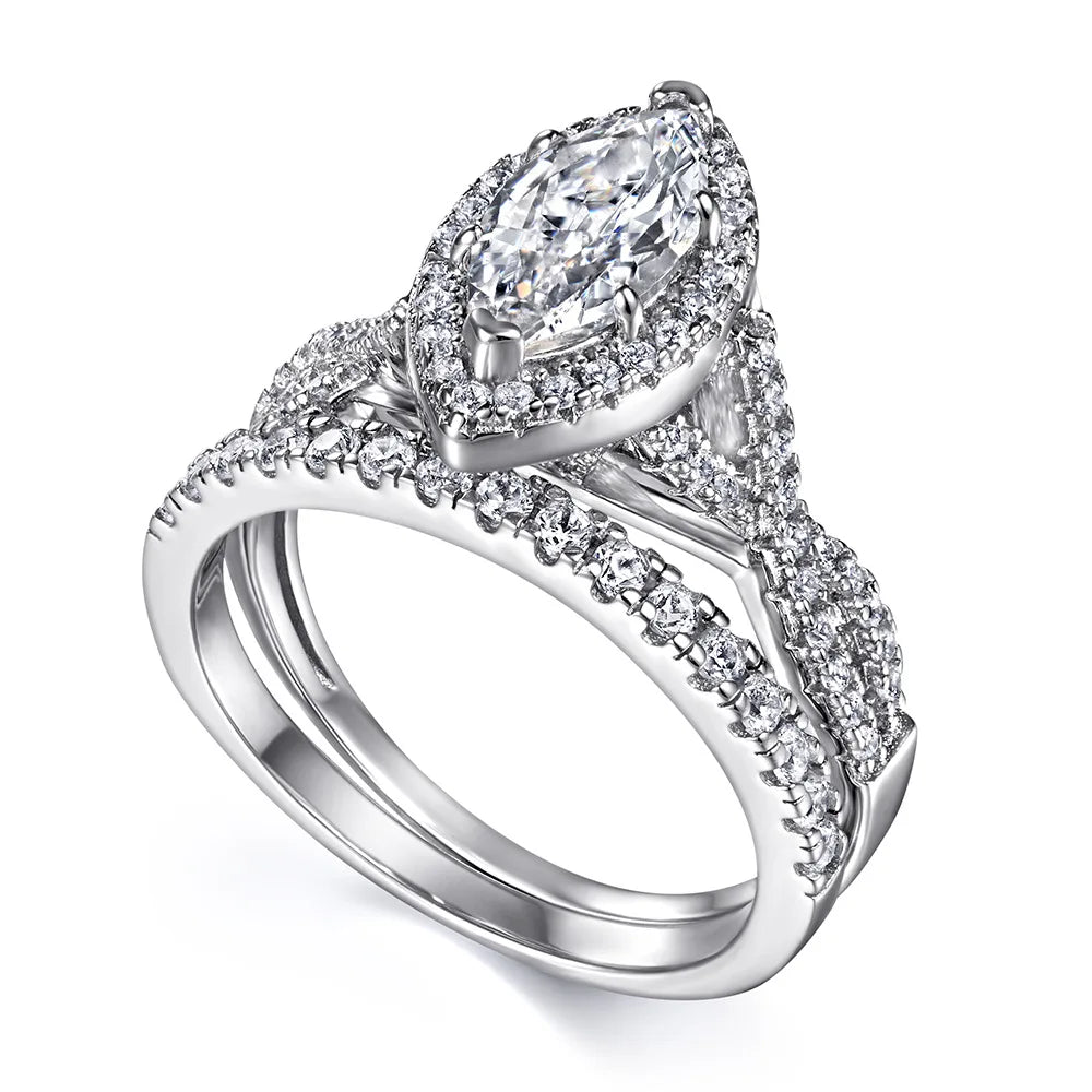 Anillo de plata de ley 925 con circonita 7A de MuShan Luxury Jewelry, anillo de compromiso tipo princesa para novia, joyería fina chapada en oro rosa de 18 quilates