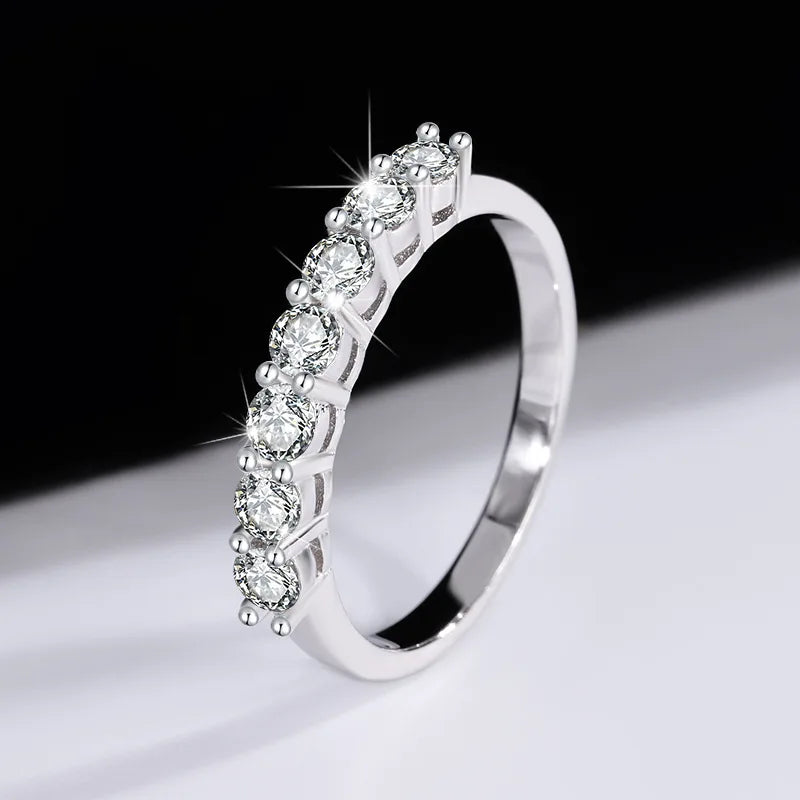 MuShan Designer Jewelry 925 Sterling Silver Ring VVS Moissanite Gift Ring for Spouse 18K Gold Plated MST Patent Fine Jewellery