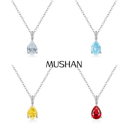 Collier MuShan Jewelry en argent sterling 925, chaîne dorée avec diamants HCD, style minimaliste, bijoux tendance pour femmes