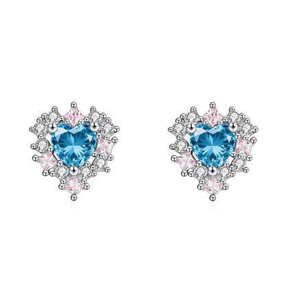 MuShan Jewelry 925 Sterling Silver Stud Earrings Dangle High Carbon Diamond Bridal Shower Modern Women Earring Fine Jewelry