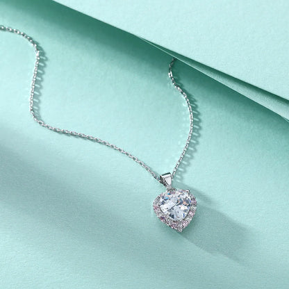 Collar de plata de ley 925 marca MuShan con circonita 5A, clásico para boda, para prometida, colgante de joyería premium bañado en oro de 18K