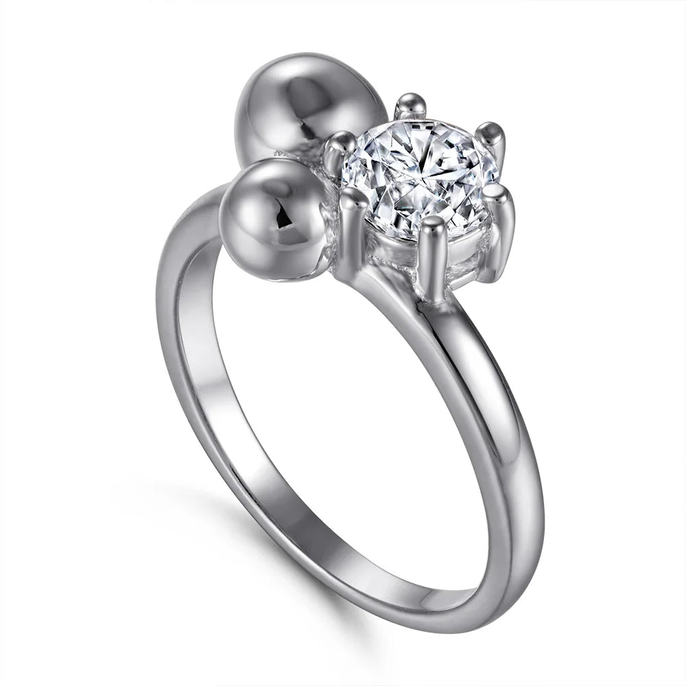 MuShan Jewelry 925 Sterling Silver Romantic Engagement Ring 7A Cubic Zirconia  Women Rings Bands Rings Bands  Women Gift
