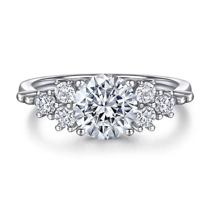 MuShan Jewelry 925 Sterling Silver Ring Wedding Band High Carbon Diamond Luxury Style Daughter Gift Women Rings Fine Jewelry