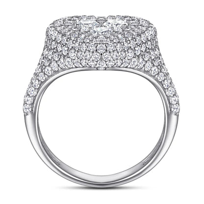 Anillo de plata de ley 925 MuShan Luxury Jewelry con circonita cúbica 5A en forma de pera, romántico, para prometida, joyería fina chapada en oro auténtico
