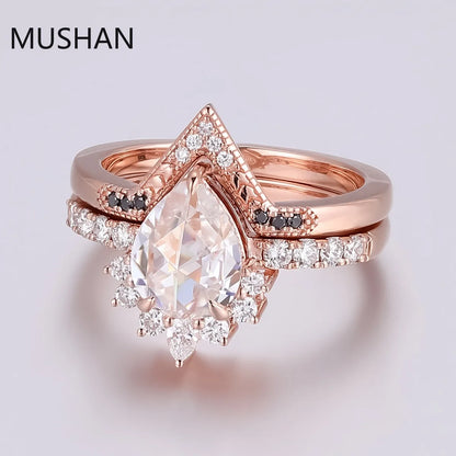 MUSHAN Luxury Custom 14K 18K Gold Rings Band Jewelry With Moissanite Diamond Lab Grown Gemstones Diamond Wedding Ring For Women