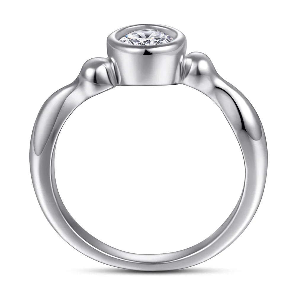 MuShan Jewelry 925 Sterling Silver Rings Bands Engagement Ring 5A Cubic Zirconia Rings Bands Anniversary Rings Bands  Women Gift