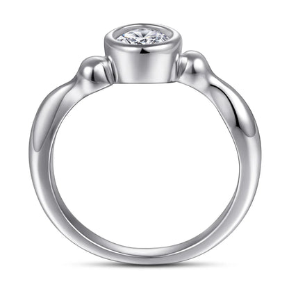 MuShan Jewelry 925 Sterling Silver Rings Bands Engagement Ring 5A Cubic Zirconia Rings Bands Anniversary Rings Bands  Women Gift