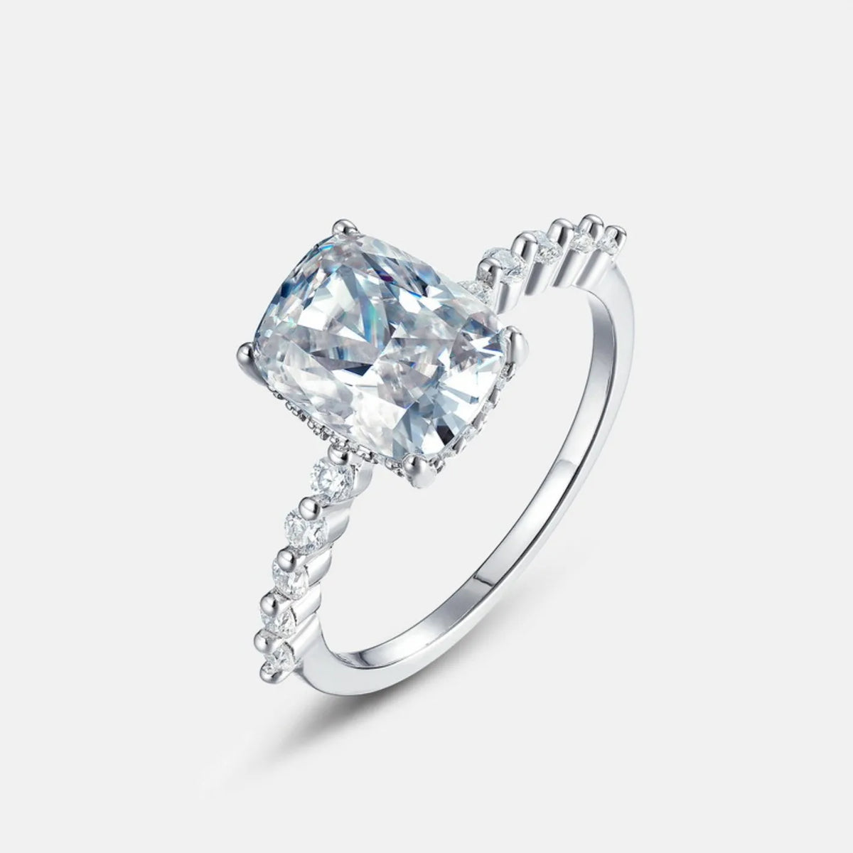 Anillo de compromiso de plata de ley 925 de MUHAN Luxury Jewelry, alianza de boda, anillo de diamantes de moissanita para mujer con certificado GRA, color D, joyería fina