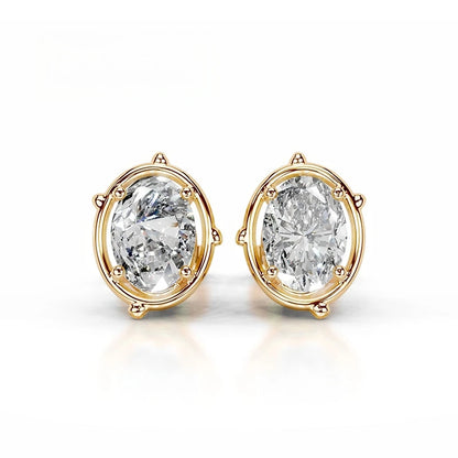 MuShan Brand Jewelry 925 Sterling Silver Stud Earrings 2ct Moissanite Diamond Dangle Earrings for Women MST Patent Fine Jewelry