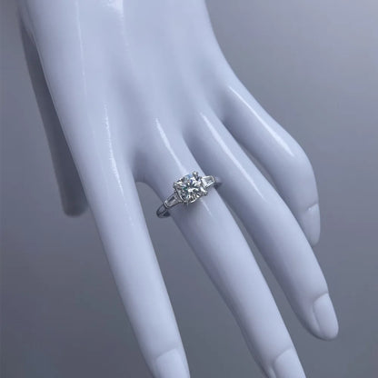Bague MUSHAN Luxury Jewelry en argent sterling 925 pour femme, diamant moissanite certifié GRA, émeraude, couleur D, joaillerie fine