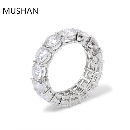 MUSHAN Luxury Custom 14K 18K Gold Rings Band Jewelry With Moissanite Diamond Lab Grown Gemstones Diamond Wedding Ring For Women