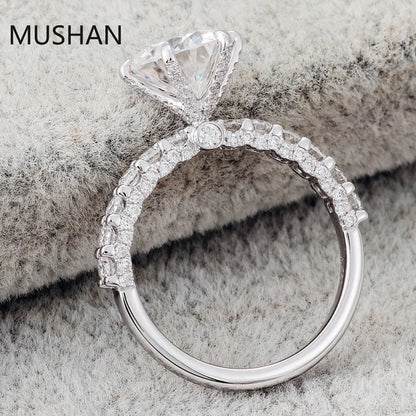MUSHAN Luxury Custom 14K 18K Gold Rings Band Jewelry With Moissanite Diamond Lab Grown Gemstones Diamond Wedding Ring For Women