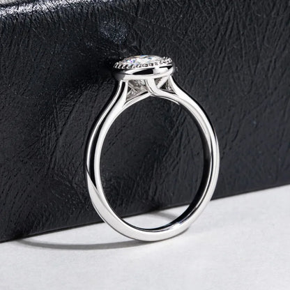 MUSHAN Luxury Jewelry 925 Sterling Silver Ring Band Women GRA Certificated Moissanite Diamond Emerald D Color Rings Fine Jewelry