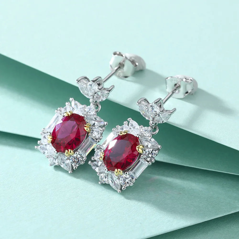 Boucles d'oreilles MuShan Luxury Jewelry en argent sterling 925, créoles avec zircons de grade 7A, bijou romantique pour femme, plaqué or rose 18 carats