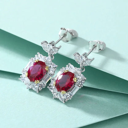Boucles d'oreilles MuShan Luxury Jewelry en argent sterling 925, créoles avec zircons de grade 7A, bijou romantique pour femme, plaqué or rose 18 carats