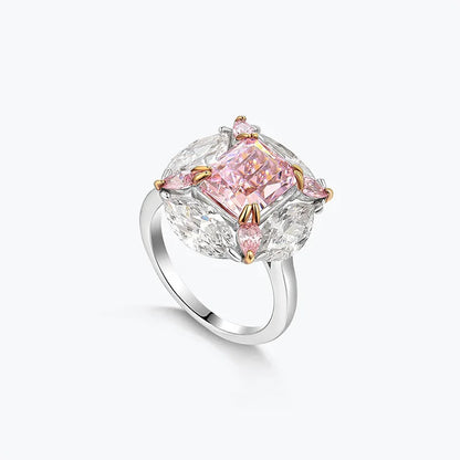MuShan Jewelry 925 Sterling Silver Ring 5A CZ Gemstones Luxury HCD Diamond Engagement 925 Sterling Silver Ring Accessories