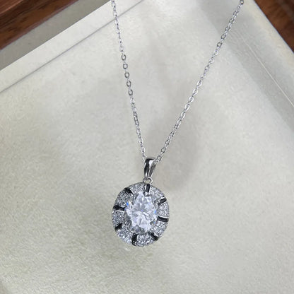 MuShan Designer Jewelry 925 Sterling Silver Chain Rope Teardrop Moissanite Bridal 18K Gold Plated for Wife MST Patent Necklaces