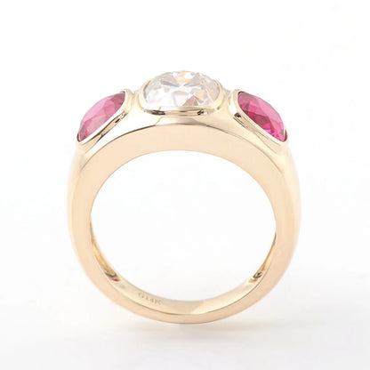 MUSHAN Luxury Custom 14K 18K Gold Rings Band Jewelry With Moissanite Diamond Lab Grown Gemstones Diamond Wedding Ring For Women