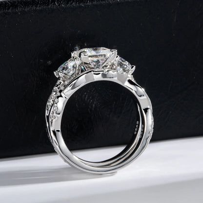Bague de mariage MUHAN Luxury Jewelry en argent sterling 925, alliance pour femme avec diamant moissanite certifié GRA, couleur D, joaillerie fine