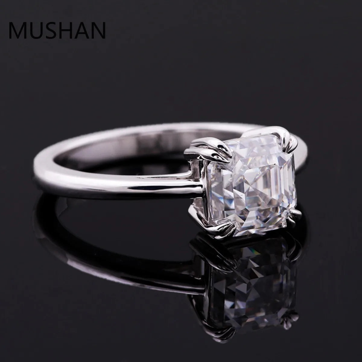 MUSHAN Luxury Custom 14K 18K Gold Rings Band Jewelry With Moissanite Diamond Lab Grown Gemstones Diamond Wedding Ring For Women