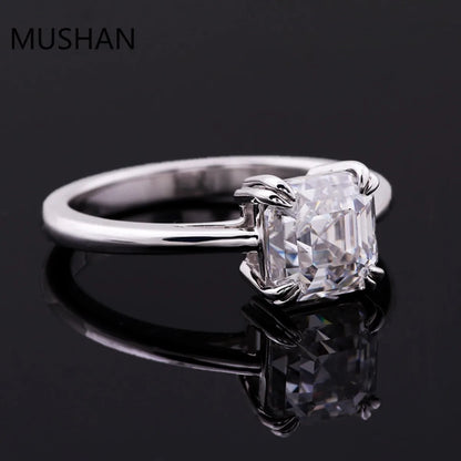 MUSHAN Luxury Custom 14K 18K Gold Rings Band Jewelry With Moissanite Diamond Lab Grown Gemstones Diamond Wedding Ring For Women