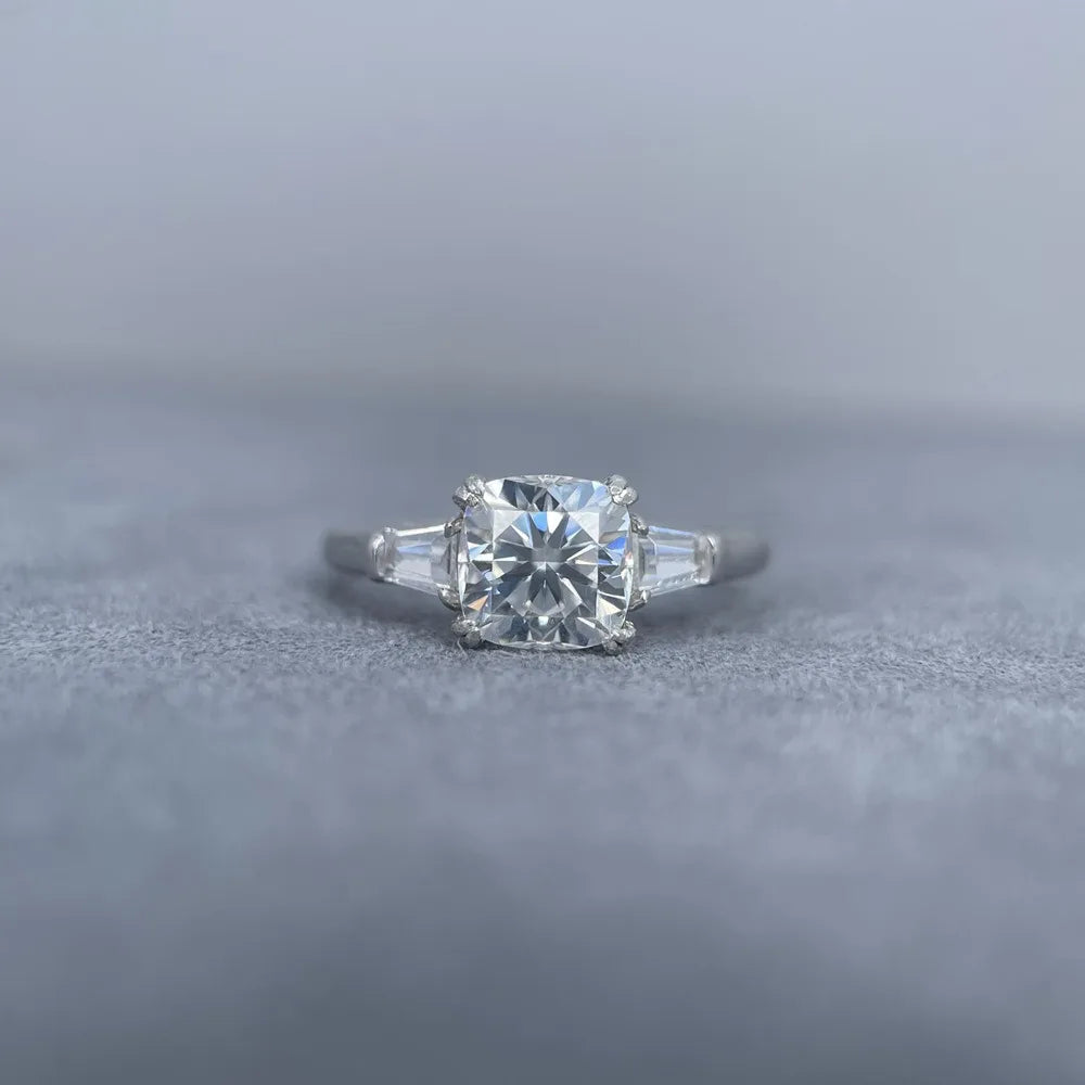 Bague MUSHAN Luxury Jewelry en argent sterling 925 pour femme, diamant moissanite certifié GRA, émeraude, couleur D, joaillerie fine