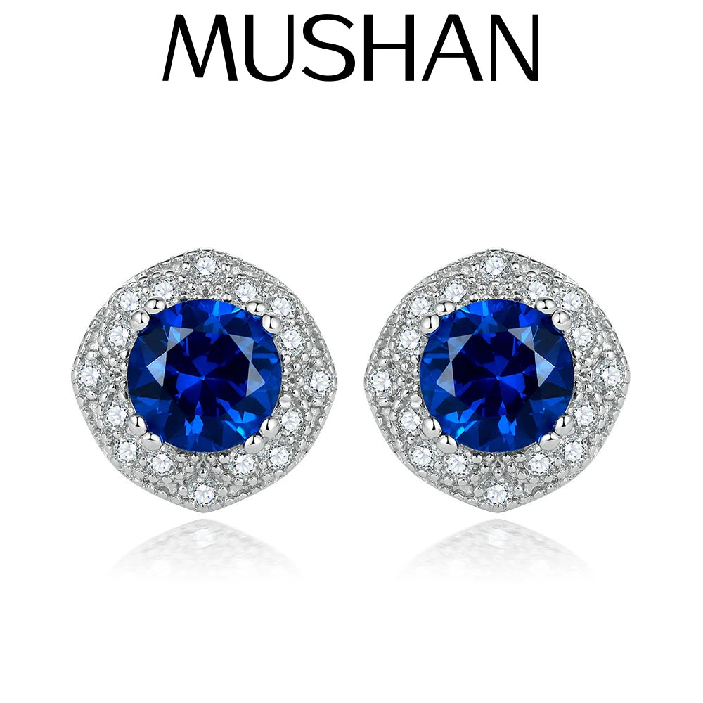 Pendientes de plata de ley 925 MuShan Luxury Jewelry, con circonita 7A, colgantes, para mujer, chapados en oro rosa de 18K, joyería fina